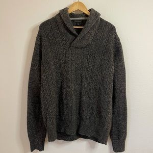 Banana Republic Men’s Gray Shawl Collar Wool Sweater Size XL